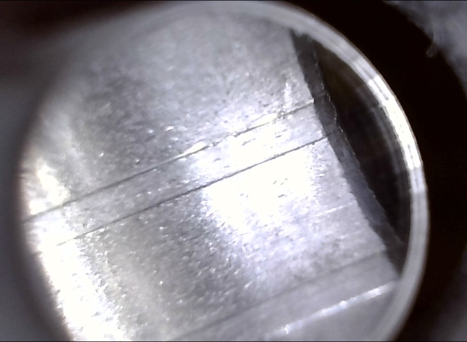 Borescope view of the bore near the muzzle